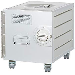 VanDeBord Rollcontainer mit Schubladen, Metallschrank, mobiler Aktenschrank, Schubladenschrank, Industrial Möbel, Büroschrank, vormontiert, 34,1 x 29,1 x 39,5, Bord Box M, Silber