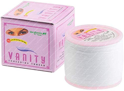 2 Spulen x 300 m Augenbrauenfädeln, antibakterieller Baumwollfaden