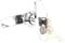 T-handle Lock Kit Silver, Black, Fixed T-handle Lock at the Rear Toolbox Garage Door Lock(Silver)