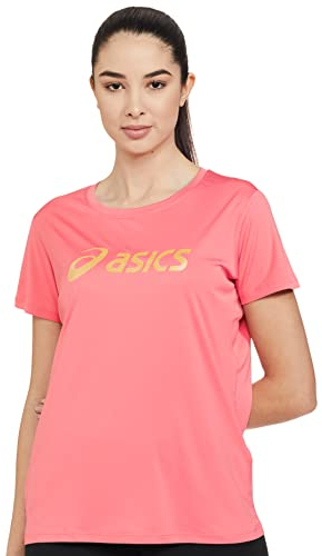 ASICS Damen Sakura Shortsleeve Top Laufbekleidung T-Shirt Pink - Apricot L