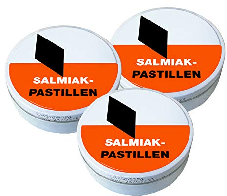 3x Salmiak - Pastillen EXTRA STARK - Erwachsenenlakritz ( DDR )