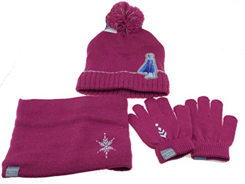 la Reine Des Neiges - Frozen - Ensemble 3 pièces - Bonnet Gants Tour de Cou.