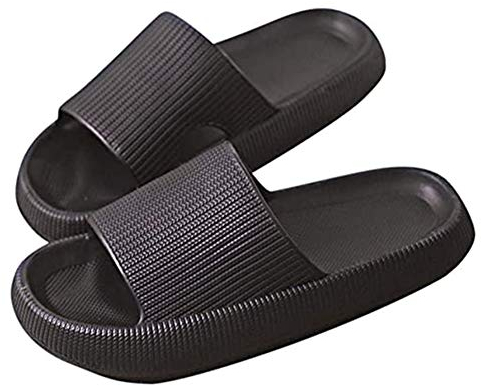 Yagerod Foggs Japan Slippers, Cloud Schlappies, CloudFeet Ultra-Soft Slipper, Sandalen Ultra-Soft Slipper Extra Soft Cloud Schuhe Anti-Rutsch, Black 38-39