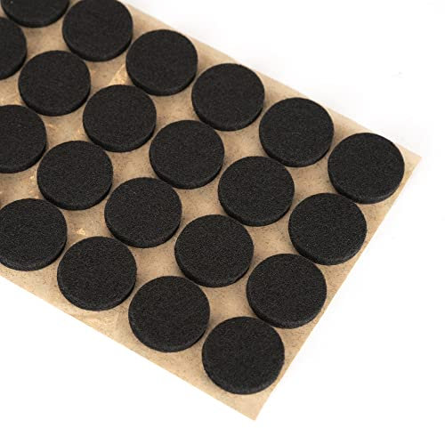 Furniture Felt Pads 1 (25mm) Diameter Round 3M Self Adhesive Protects Furniture and Floors Against Bumps and Scratches 96 Pack - Black