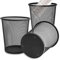 STARVAST - Juego de 3 cubos de basura de metal de malla de 12 litros, papelera de malla metálica, cesta redonda para dormitorios, baños, aulas, cocina