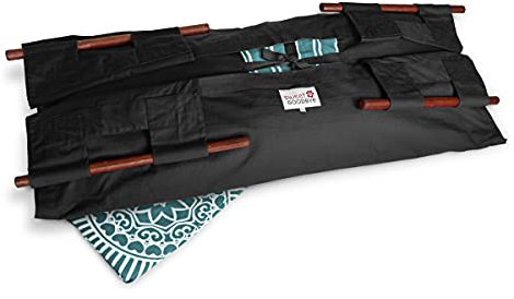 Sweet Goodbye Cocoon® - Eco-Friendly Pet Burial & Cremation Ceremony Kit (Classic Cotton)- Casket for All Pets & Breeds - Dogs Cats Rabbits Birds & More (Choose Size & Color)(XL, Black/Teal Green)