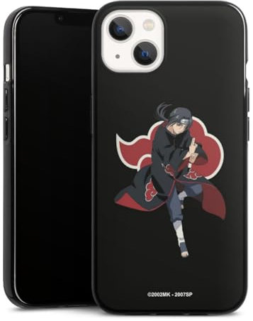 DeinDesign Silikon Hülle kompatibel mit Apple iPhone 13 Case schwarz Handyhülle Itachi Uchiha Offizielles Lizenzprodukt Naruto Shippuden