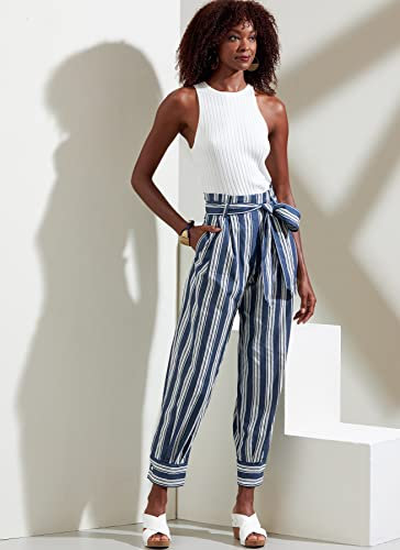 Vogue Schnittmuster-Set für Damen, Petite Bindegürtel und Paperbag-Taille, Code V1873, Größen 36-38-40, mehrfarbig