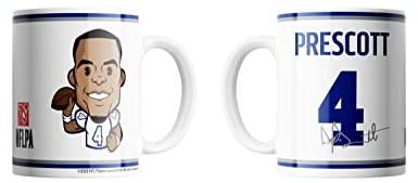 NFL Dak Prescott Dallas Cowboys Kaffeebecher Kaffeetasse Tasse 15oz 450ml Player Emoji