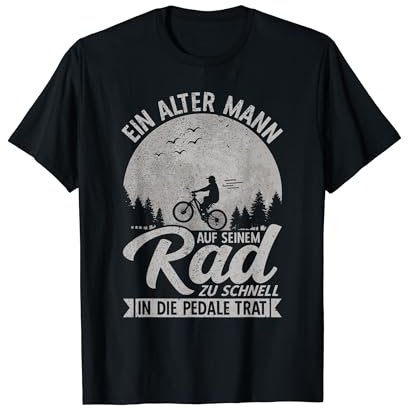 Opa Fahrrad | Alter Mann auf einem Fahrrad | Radfahren Rad T-Shirt