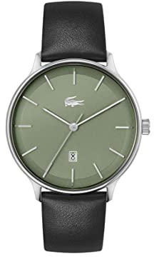 Lacoste Analog Quarzuhr für Herren Kollektion Club mit Grünes Lederarmband - 2011225