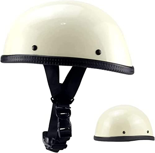 Halbschalenhelm Mit ECE Jethelm Retro Schnellverschluss-Schnalle Motorrad-Helm Brain-Cap Halbschale Vintage Roller Helm Moped Halbschale Scooter-Helm Für Cruiser Chopper 3,M