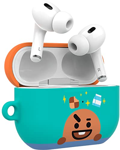 BT21 Offizieller Merchandise-Artikel für AirPods Pro 2 Hülle Schutzhülle Hard Case mit Schlüsselanhänger für AirPods Pro 2nd Generation (2022) – SHOOKY
