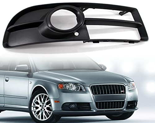 NOZADO ABS Schwarz Stoßstange Gitter Abdeckung Blende Fit Für Audi A4 B7 S4 B7 A4 S-Line 2005-2008 Nebelscheinwerfer Frontstoßstangen Grill Stoßfängergitter Lampenabdeckung 8E0807681F 8E0807682F Ersat
