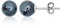AESDOX Handgefertigte Kristall Kugel Ohrstecker für Frauen Mädchen Ohrstecker in Sterling Silber (8mm, Schwarzer Hämatit)
