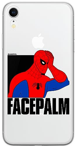 ERT GROUP mobile phone case for Iphone XR original and officially Licensed Marvel pattern Spider Man 029 optimally adapted to the shape of the mobile phone, partially transparent