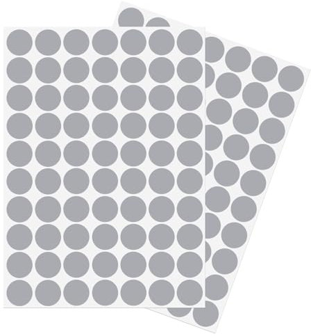 sourcing map 2 Sheet/140Pcs Screw Hole Cover Stickers, 18mm Dia PVC Self Adhesive Covers Caps Dustproof for Wood Furniture Cabinet Shelf Wardrobe, Gray