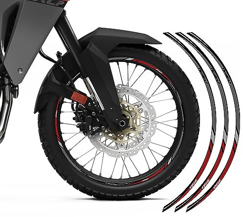 KIT ADESIVI PER 2 CERCHIONI COMPATIBILE CON HONDA TRANSALP 750 2023 CI-042 (Nero)