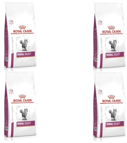 Veterinary Renal Select | Trockenfutter für Katzen | 4 x 400 g | Royal Canin | Diät-Alleinfuttermittel | Zur Unterstützung der Nieren bei chronischer Niereninsuffizienz | 4er Pack