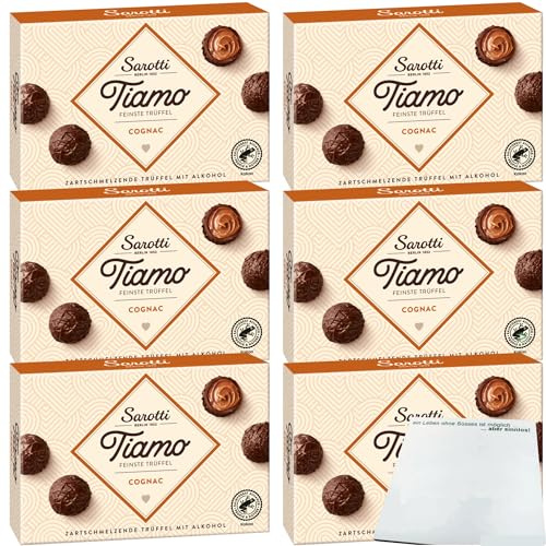 Sarotti Tiamo Cognac Sahne Trüffel 6er Pack (6x125g Packung) + usy Block