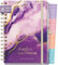 Häfft-Timer Fancy Deluxe 2024/2025 A5 Purple Magic Schülerkalender, Schülerplaner, Schulplaner, Semesterplaner mit Spiralbindung für Oberstufe, Ausbildung, Uni - nachhaltig & klimafreundlich