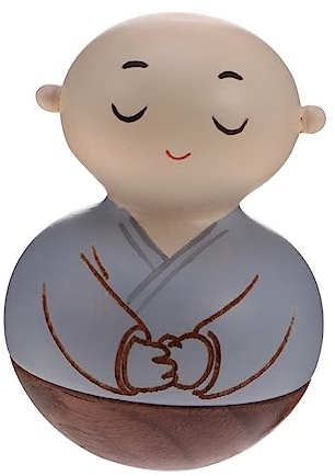 PRETYZOOM 1Stk kleine mönchsfigur Statue Holz schreibtischdeko Schreibtisch Dekoration Mini-Figur Kinder Mini-Spielzeug Wagen Dekorationen Nisa Statuette