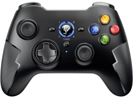 REDSTORM Wireless PC Controller, 2.4G Wireless Gamepad PC PS3, Kabelloser Game Joystick Controller, 2,4 G kabelloser Controller PC, Dual Vibration, 14 Stunden Spielzeit für PC/Steam/PS3/TV BOX/Switch