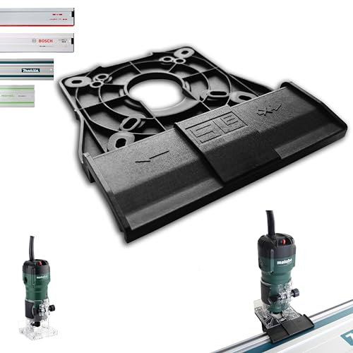 SLE Profi Führungsschienenadapter für Metabo FM 500-6 / FMV 18 LTX BL 8 Oberfräse/Kantenfräse für Makita/Bosch/Festool/Mafell Führungsschiene Fräse Adapter