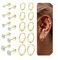 YADOCA 10Pairs Ohrringe Gold Set für Damen Hypoallergen Piercing Ohr Chirurgenstahl Medizinische Ohrstecker Set Helix Knorpel Piercings für Frauen Mädchen