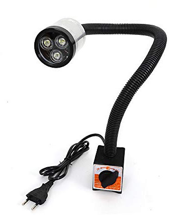 Konfiur Led 6W Arbeitsleuchte Schwanenhals, 110-220V Werkstattlampe, Magnetisches Licht, 5500~6500K Maschinenleuchte für Drehmaschine CNC-Fräsbohrmaschine Nähmaschine Industrielle Beleuchtung Werkze