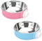 2 Pcs 2-in-1 Pet Crate Bowls, Hanging Cage Dog Bowl Removable Cage Water Bowls for Dog Cat and Other Small Animals