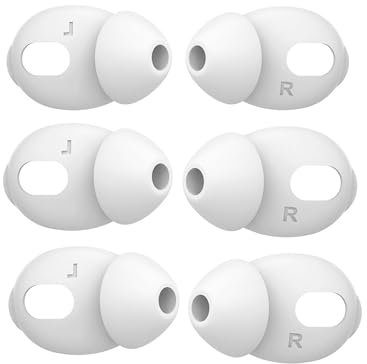 Yamobi 3 Paar Ersatz Ohrstöpsel Abdeckungen Für Airpods 4 mit Loch zur Geräuschreduzierung, DREI Paar Silikontips Im Set,Ultradünne Silikon-Ohrstöpsel für Airpods 4