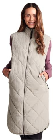 TOG24 Anda Womens Winter Gilet Light Rain Protection With DWR Coating, Microfleece Lined Women's Body Warmer, Curved Hem & Zip Pockets