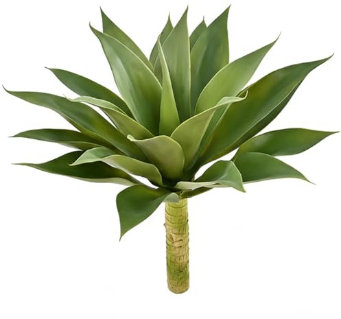 Faticenic Planta de Agave Artificial, Planta de Agave Artificial con Hojas Verdes Vibrantes y Detalles Realistas para Espacios Interiores, Imitación