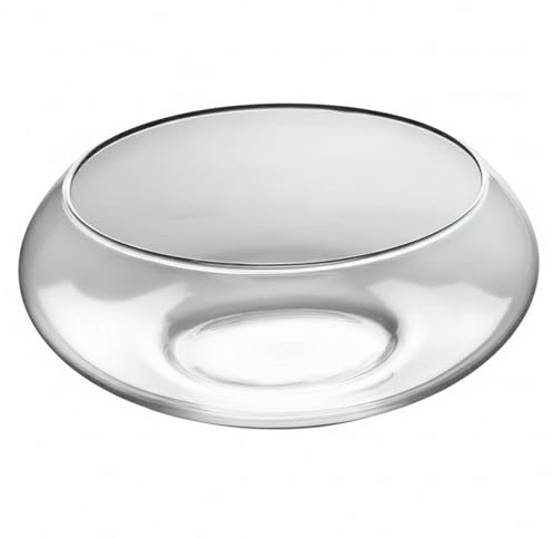 Pot de fleurs Lotus Bowl – Pot de fleurs hydroponique en verre transparent pour plantes et poissons, vase d'écosystème bureau 15 cm/5, 9 pour nénuphars, plantes succulentes et décoration aquatiq