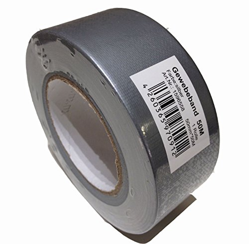 24 Rollen Faba Pro Gewebeband silber a 50mm x 50m Klebeband Gaffa Tape Duct Gaffer Lasso Panzertape