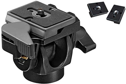 Manfrotto 234RC Monopod Head with Quick Release and Two ZAYKIR Quick Release Plates for the RC2 Rapid Connect Adapter