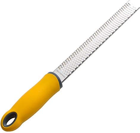 Citrus Lemon Zester & Cheese Grater - Grater Zester Shredder Good for Parmesan Cheese, Lemon, Ginger, Nutmeg, Chocolate, Coconut, Potato, Citrus, Hard Cheeses & Spices Fruits - Razor-Sharp