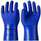 LANON PVC Schutzhandschuhe Chemikalienschutz, Säure, Alkali und Öl Schutz, Rutschfest, Blau, XL/10