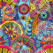 Loussiesd Boho Mandala Stoff Meterware, Hippie Bohemian Blumendruck Polsterstoff für Stühle, Vintage bunter Abstrakter geometrischer dekorativer wasserdichter Outdoor-Stoff, 92 x 150 cm, hellblau