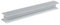 Korner Sockelblende Verbinder Aluminium Gebürstet 150mm | Sockellesite | Sockelprofil | Küchensockel | Eckverbindung | Endstück | Zubehör