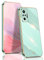 BORYA Ultra Thin Elegant Case for Xiaomi Redmi Note 10 Pro 4G, Shockproof Premium Silicone Soft TPU Bumper Luxury Bling Electroplating Phnom Penh Anti-drop Cover, Green