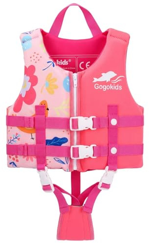 Gogokids Kinder Schwimmweste Float Jacket – Kleinkind Badeanzug Assist Bademode Schwimmtraining Auftrieb Badeweste Neopren Schwimmweste für 4–6 Jahre 11-35kg