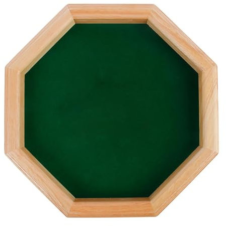 YIUPEDRFG Jeu de Plateau de dés octogonal en Bois Classique pour Une soirée de Jeu en Famille avec dés, Type 1