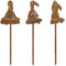 BOFUNX 3 Stück Rost Flamingo Gartendeko Rost Flamingo Figuren Gartenstecker Roststecker für Gartendekoration Frühling Bäume Deko