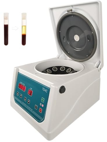 Lakenbroade Mini centrifugeuse Scientifique 4000 TR/Min, centrifugeuse de beauté/Laboratoire, centrifugeuse numérique de Paillasse, centrifugeuse de Laboratoire pour Pratique médicale