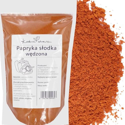 Paprica Affumicata Dolce in Polvere 1 kg | 100% Paprica Rossa Affumicata e Macinata Finemente | Aroma Intenso per Piatti, Salse, Rub BBQ – KUCHNIA ZDROWIA