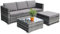 Calma Lux® Gartenmöbel Lounge Set 1-7 Personen viele Modelle inkl. Kissen Hocker Tisch mit Glas Outdoor Loungemöbel Sitzgruppe Garnitur klassisch Dunkelgrau (A:3 Pers)