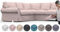 comfortly Ersatzbezug für Ektorp 2+2 Ecksofa-Ersatzbezug robuster Bezug, Haustier- und schmutzabweisend, strapazierfähiges Nano-Tech-Gewebe, leicht zu reinigen und auszutauschen (Flamingofarbe)