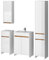 Vicco Badmöbel-Set Lemgo, Badezimmerschrank-Set, Weiß Hochglanz, 5er-Set